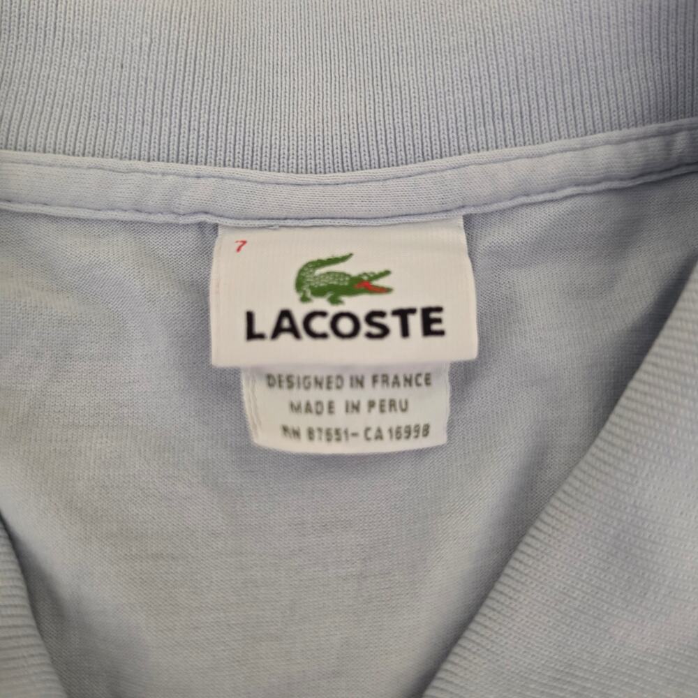 Lacoste Men's Size 7 2XL Light Blue Short Sleeve Polo - Picture 5 of 10